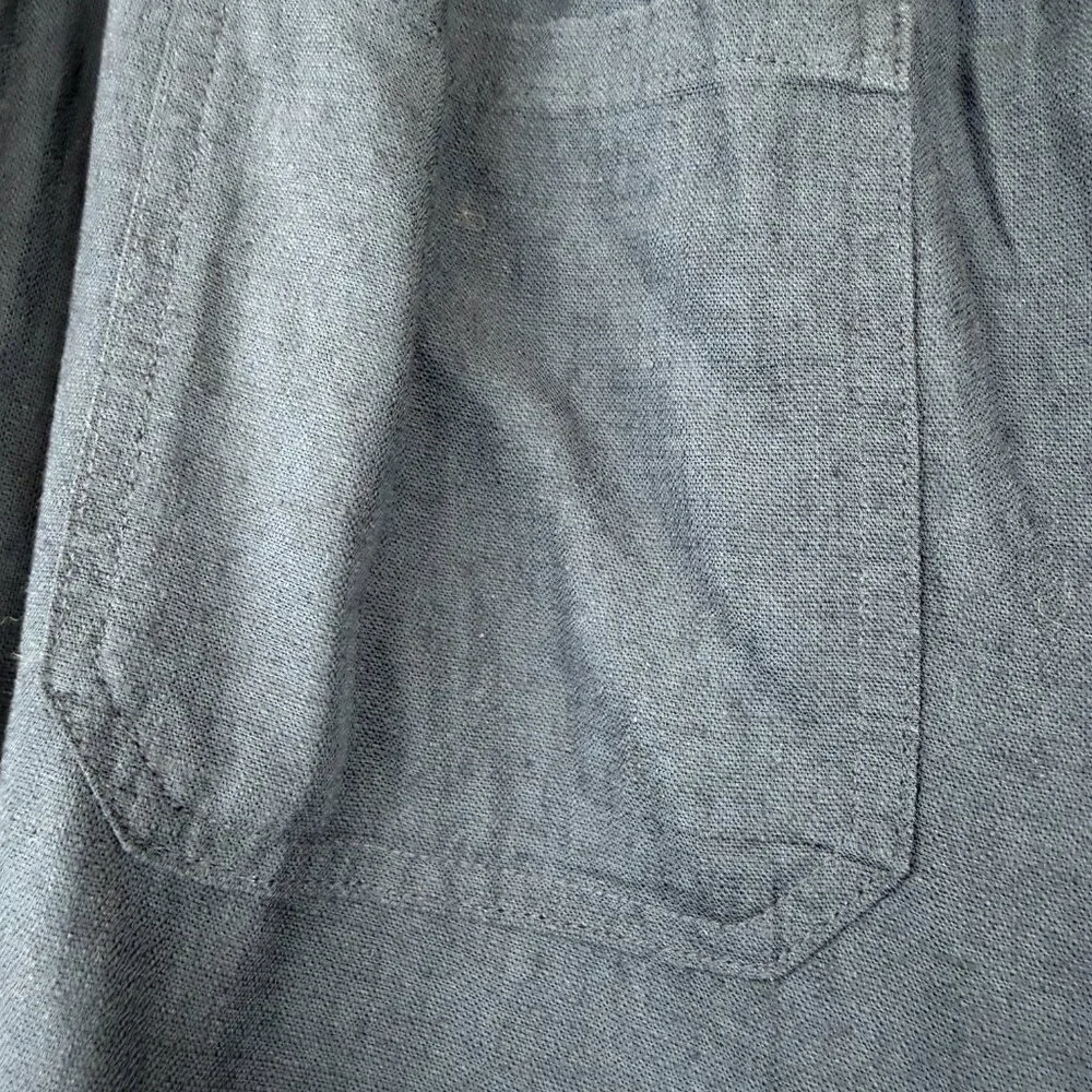 Splendid Ladies Wide Leg Crop Draw String Linen Blend Pants Navy Sz XXL